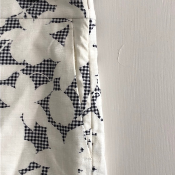 Ann Taylor side zip shorts black and white check - Picture 4 of 8